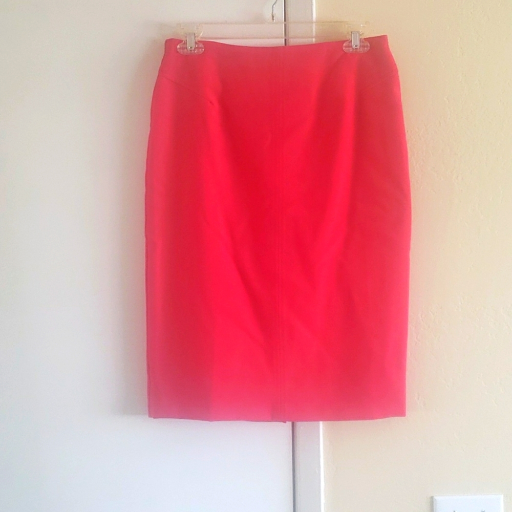 Coral pencil skirt